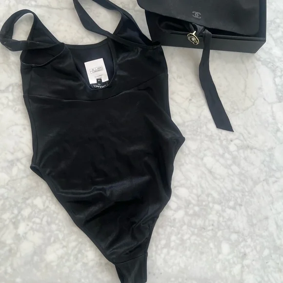 Chanel Black One-Piece Swimsuit size 38 FR